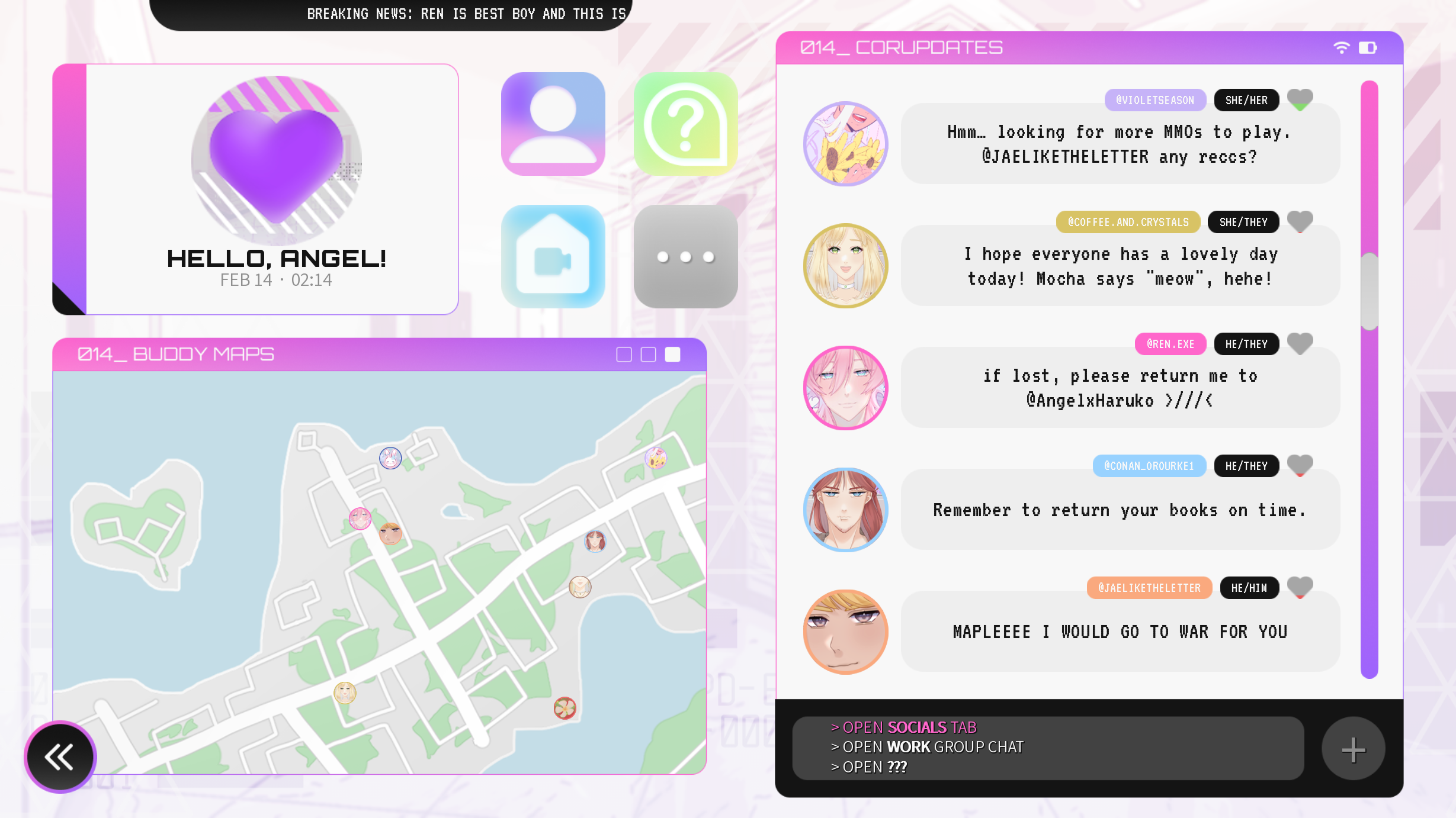 Phone text messages from Ren in 14 Days With You