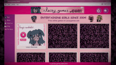 Lacey's Wardrobe dress-up interface — the first game in the collection